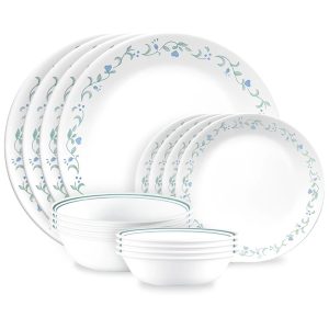 Corelle® Country Cottage 16-piece Mugless Dinnerware Set. Service for 4